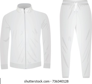 White Tracksuit. Vector Illustration