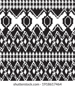 diseño de patrón vectorial de arte de textura tradicional blanco sobre fondo gris, diseño de patrón indigo sin costura, línea blanca de estilo de textura sobre bg oscuro, vector, ilustración.