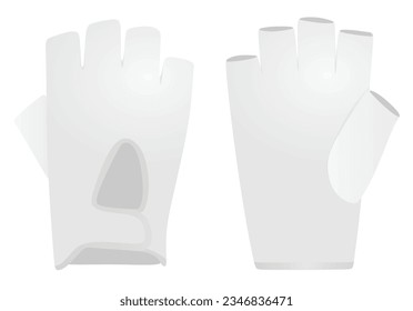 White training gloves. vector illustration