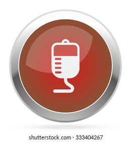 White Transfusion icon on red web app button