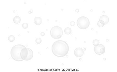 White transparent glass sphere with subtle glares and highlights. 