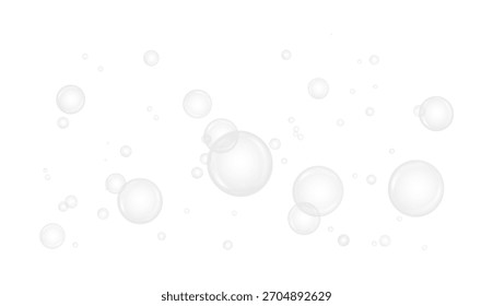 Esfera de vidro transparente branca com sutis reflexos e realces. 