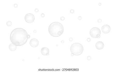 Esfera de cristal transparente blanca con brillos sutiles y reflejos. 