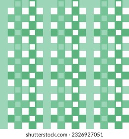 White transparent Green Gingham stripes seamless vector pattern. Green squares on white background. Geometric pattern. Retro design for tablecloth, napkins or fabric