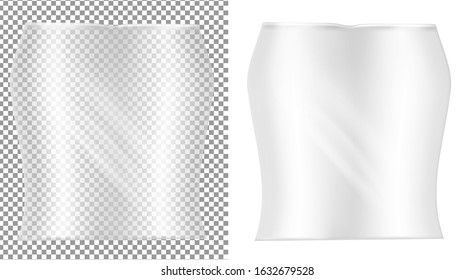 White transparent packaging for bottles