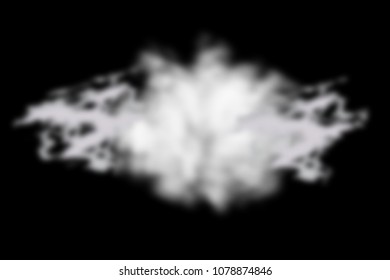 White transparent smoke cloud. Steam explosion special effect. Realistic vector fire fog or mist texture .