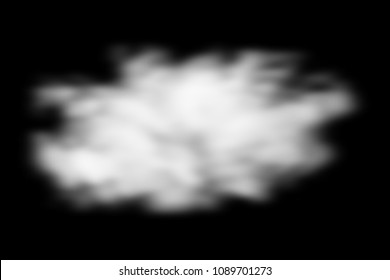 White transparent smoke cloud. Steam explosion special effect. Realistic vector fire fog or mist texture .