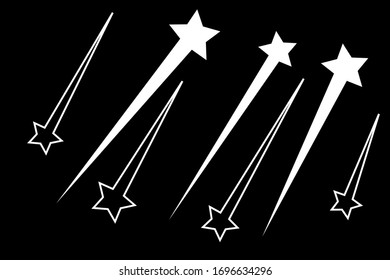white and transparent stars falling from the sky.