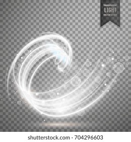white transparent swirl light effect background