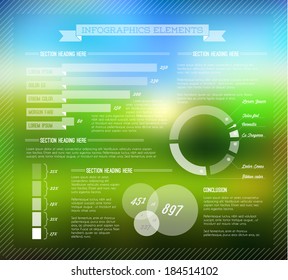 White transparent Vector set of Infographic elements for your documents and reports