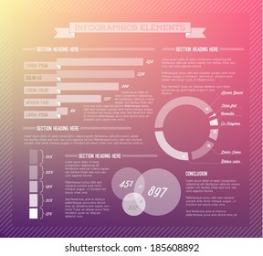 White transparent Vector set of Infographic elements for your documents and reports