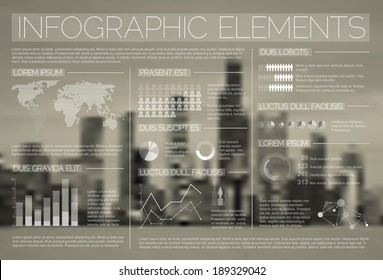 White transparent Vector set of Infographic elements for your documents and reports