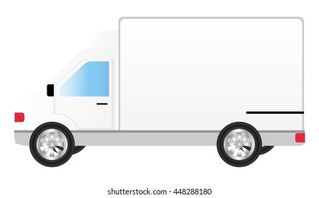 white transport truck car