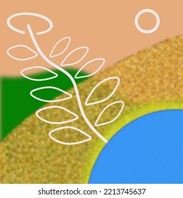 white tree glows on blue planet earth decorating wallpaper 