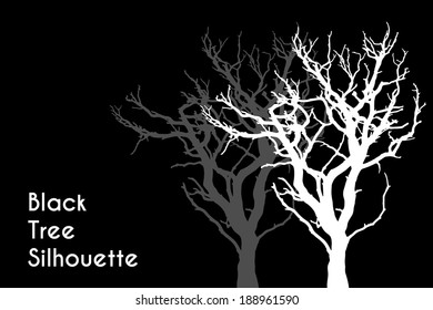 White tree silhouette