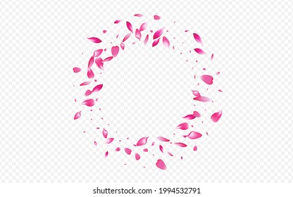 White Tree Vector Transparent Background. Rose Overlay Poster. Peach Spring Texture. Leaf 3d Card. Light Bloom Flying Template.