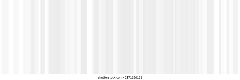 White trend background wide, neutral striped wallpaper splash, abstract texture. Minimal gray template with lines for website, light gradient design, vector illustration.