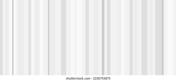 White trend background wide, neutral striped wallpaper splash, abstract texture. Minimal gray template with lines for website, light gradient design, vector illustration.