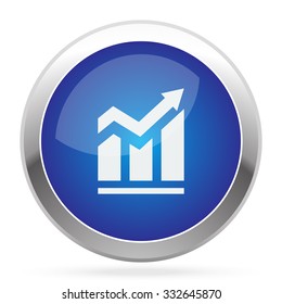 White Trend icon on blue web app button