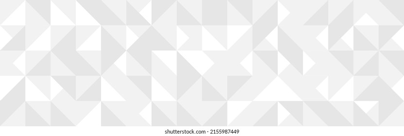 White trendy background of triangles in modern style, flat seamless vector illustration. Cover of gray geometric shapes in retro texture for web design or postcard.