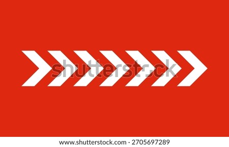 white triangle arrow on red background, abstract geometric pattern