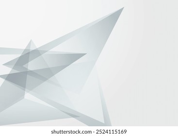 Plano De Fundo Cinza De Vetor Dinâmico De Triângulo Branco. Formas Apresentação de Negócios. Luz Layout da moda. Catálogo Geométrico Gráfico.