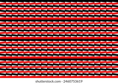 White triangle form a pattern on black and red background.geometric striped,fashion art design