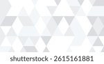 White triangle geometric pattern background, Geometric background made of triangles, Abstract geometric background. Vector 3d illustration