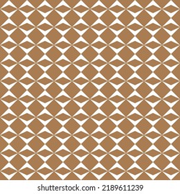 White Triangle Pattern On Brown Background. Colorful Modern Backdrop Design. Up And Down Arrow Pattern On Brown Background.