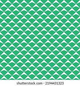 White triangle pattern on green background. Colorful modern backdrop design. Up arrow pattern on blue background.