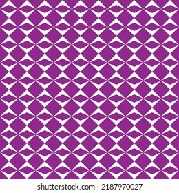 White triangle pattern on purple background. Colorful modern backdrop design. Up and down arrow pattern on purple background.