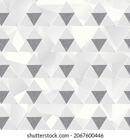 White triangle seamless pattern with grunge effect.
