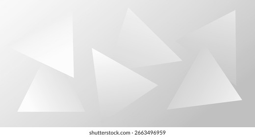 White triangle shape modern abstract background. texture white pattern. vector illustration