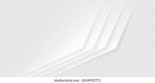 White triangle vector arrow angle white paper layer overlap on white polygon texture background for text and message artwork background design.