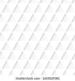 White triangle vector seamless pattern.