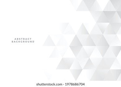 white triangles background with text space