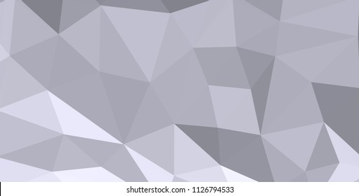 White triangles and squares alternate randomly on the surface. Vector background. Abstract mosaic.
