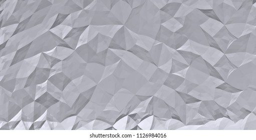 White triangles and squares alternate randomly on the surface. Vector background. Abstract mosaic.