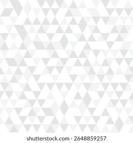 White triangular mosaic abstract seamless pattern. vector gray triangular mosaic pattern. geometric polygonal background. abstract retro pattern of geometric shapes
