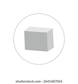 White triangular prism isometric shape. Geometric 3D symbol. Vector isolated on white . Vector Illustration . EPS 10 .