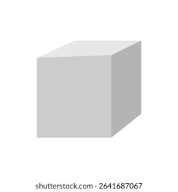 White triangular prism isometric shape. Geometric 3D symbol. Vector isolated on white . Vector Illustration . EPS 10 .