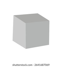 White triangular prism isometric shape. Geometric 3D symbol. Vector isolated on white . Vector Illustration . EPS 10 .