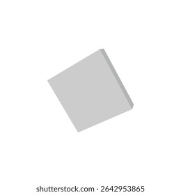 White triangular prism isometric shape. Geometric 3D symbol. Vector isolated on white . Vector Illustration . 