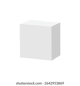 White triangular prism isometric shape. Geometric 3D symbol. Vector isolated on white . Vector Illustration . 