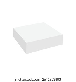 White triangular prism isometric shape. Geometric 3D symbol. Vector isolated on white . Vector Illustration . 