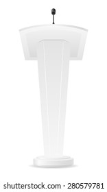 white tribune vector illustration isolated on background