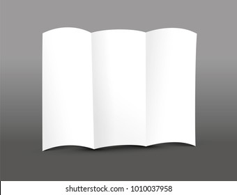 white trifold leaflet
