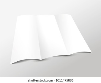 white trifold leaflet