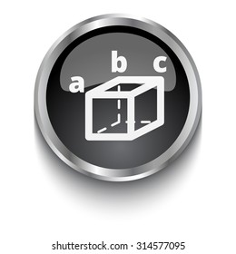 White Trigonometry symbol on black web button