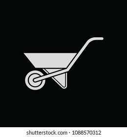 White Trolley icon.Vector